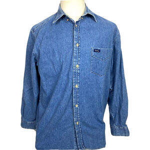 Vintage Guess GEORGES MARCIANO button up Denim Shirt Size Large Boyfriend